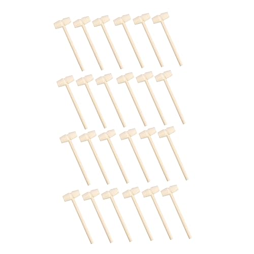 LIOOBO 30Pcs Mini Wooden Hammers for Safe Polished Beat for Creative Play DIY Projects and Parent Interaction Educational Mallets for Boys