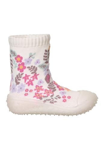 Sterntaler Adventure -Socks Blüten für Mädchen - Babysocken mit Gummisohle - Adventure Socks mit Motiv - ecru, 24