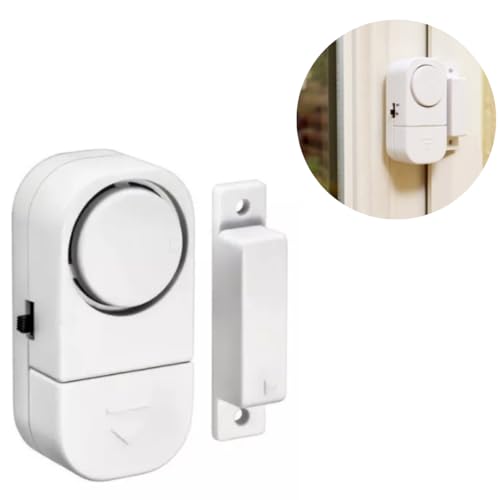Kit de 4 Alarmes De Porta Sensor Magnetico Porta Janela Sem Fio Abertura Sonoro Contra Invasão Prese