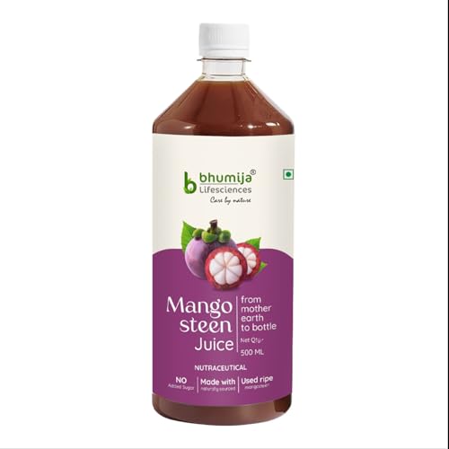 Image of Bhumija Lifesciences Mangosteen Juice - Antioxidant Rich Mangosteen Juice for Immunity Booster, Skin Brightening, Anti Aging & Digestive Support | Herbal Detox Health Drink