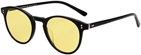 Amorays Computer Reading Round Frame Glasses for Women and Men Anti Blue Light Anti Glare Anti Reflective 0.00 Magnifiction