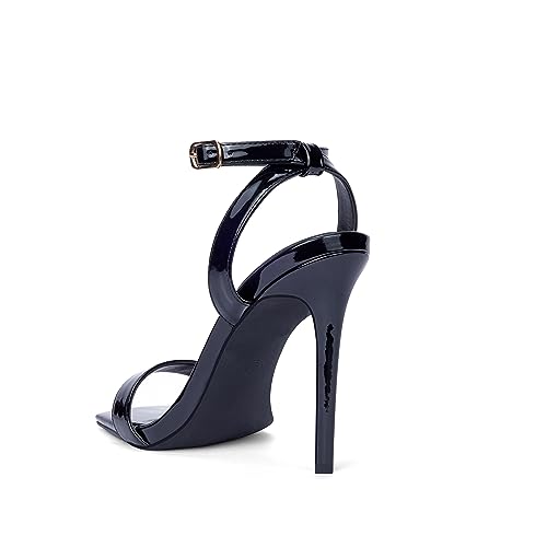 GENSHUO Women's High Heels Ankle Buckle Strap Stilettos Open Square Toe Dressy Sexy Strappy Sandals for Party Prom Homecoming Dressy Shoes3