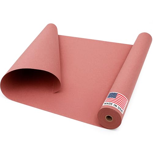 Floor Protection Paper 36" x 1992" (166’) Red Rosin Paper Roll - Made in USA Thick Heavy-Duty 7 mil Masking Paper for Surface Protection from Paint, Dust, Foot Traffic - Paint Floor Covering