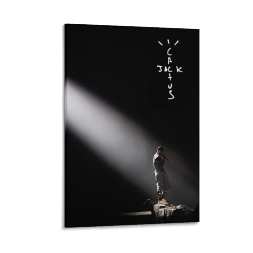 Travis Scott �g�����B�X�E�X�R�b�g �L���ȉ̎� �|�X�^�[ (5) �N�[�� �ǃA�[�g �L�����o�X �p�l�� �I�t�B�X���� �Ԃ牺���� �ŉ� �M�t�g20x30inch(50x75cm)