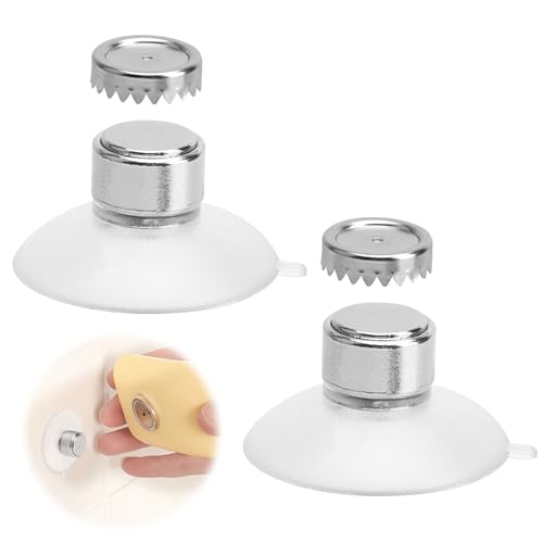 2 PCS Porte Savon Aimanté,Support Magnétique à Ventouse Portes Savons Ventouse Porte Savon en Acier Inoxydable pour Douche,Lavabo,Salle de Bain et Cuisine