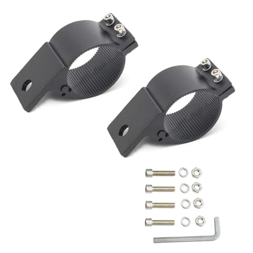 KMFCDAE Tube Clamp Mounting Bracket for 2 Inch Bull Bar Roof Rack Roll Cage Mounts LED Square Round Work Light & Light Bar (Adjustable between 47-53mm/1.8-2.1inch)