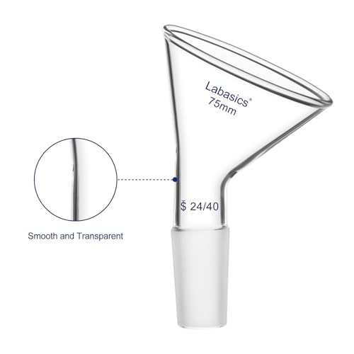 Entonnoir à poudre en verre Labasics 75 mm de qualité supérieure - 2