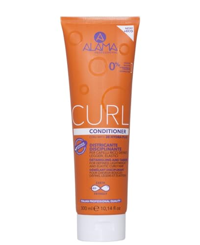 Alama Curl Conditioner Acondicionador Para Cabello Rizado y Ondulado Definido, Con Cuerpo y Elástico, Desenredante y Disciplinante con Aceite De Oliva y Eritritol, Anti Encrespamiento, 300 ml