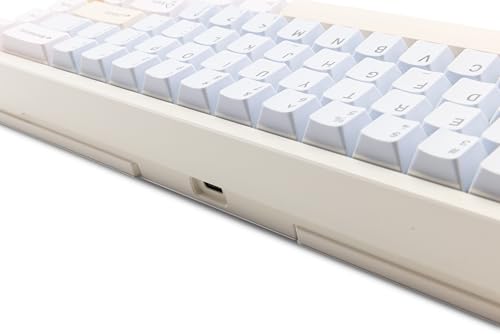Image of KEEBMONKEY WOBKEY Zen 65 65% Quick Release Wireless Mechanical Keyboard with RGB, CNC Aluminum Case, Hot-Swappable, VIA Support, BT /2.4G /USB-C Gaming Keyboard for Mac /Windows (Ultra White Gold)