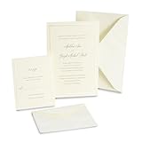 Gartner Studios Border Wedding Invitations + Cards, Pearl Ivory, 50-Count (61007)