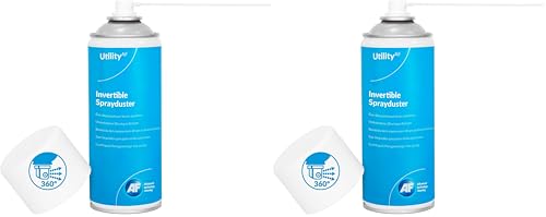 Image of AF Utility Invertible Sprayduster/Air Duster Compressed Gas Can - HFC Free - Flammable - Removal of Dust and Debris - 1 x 200ml Pack, HFC200UT (Pack of 2)