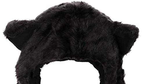 Simplicity Ultifunction Animal Hats As Earmuffs, Scarf, Gloves, Black Cat,One Size #TOP4