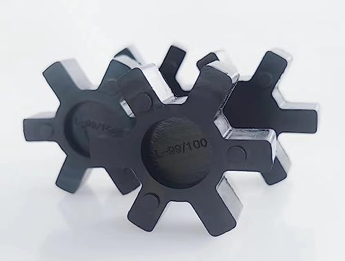 Image of 4 Pcs L100 NBR Rubber Spider Insert Solid Spider Center Inserts,Black, Suitable for L Jaw Coupling Set