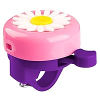 Bojueshaw Children's Bike Bell – Flower Shaped with Crisp, Clear Sound – Ideal for Outdoor Cycling, Balance Bikes, Scooters, and Mountain Bike(Purple)