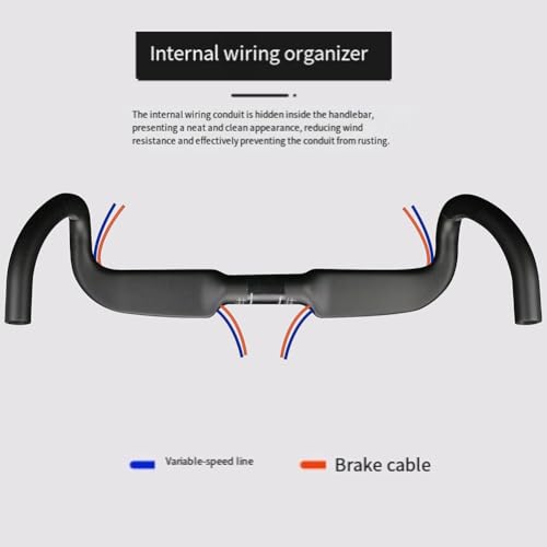 Guidon vélo carbone UD élimine vibrations avec son câble interne 31.8mm