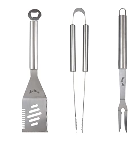 Set de 3 piezas para parrilla de acero inoxidable Jim Beam miniatura 1