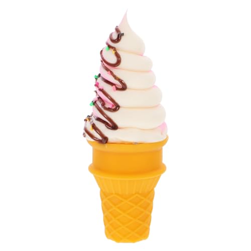 jojofuny Realistic Artificial Ice Cream Model - Fake Food Display Prop for Photography & Retail - Never-Melts PVC Cone & Sundae Decor - Faux Dessert for Home, Parties, and Kitchen Play - Sprinkles - Thumbnail 3
