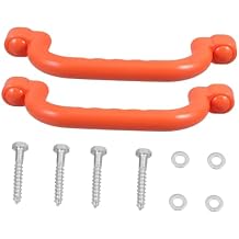 ORFOFE 2Pcs Safety Playground Handles for Non Slip Grips for Climbing Frames Indoor Outdoor Playsets Plastic Hand Hold Bars Easy to Install for Tree Houses and Bunk