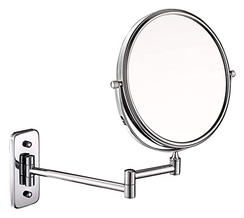 Espejo de maquillaje montado en pared 8 pulg 10X doble cara