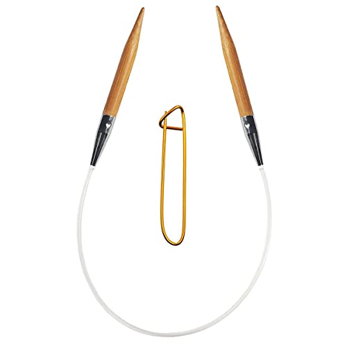 ChiaoGoo Bamboo Patina 12 inch (30cm) Circular Knitting Needles US Size 8 (5mm) 2012-8 with Stitch Holder