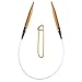 ChiaoGoo Circular 12-inch (30cm) Bamboo Dark Patina Knitting Needle; Size US 8 (5mm) Bundle with 1 Artsiga Crafts Stitch Holder 2012-8