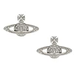 Haceolhada Saturn Earrings Saturn Planet Earrings Cubic Zirconia Saturn Planet Jewelry Gifts for Women (Silver)
