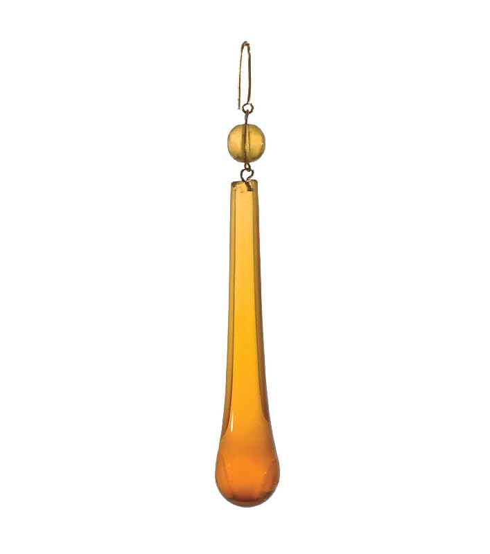 Image of B&P Lamp 3 Inch Amber Teardrop with Amber Bead