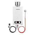 CAMPLUX 2.64 GPM Tankless Propane Water Heater, Portable Gas Water Heater with 4.33" Rain Cap