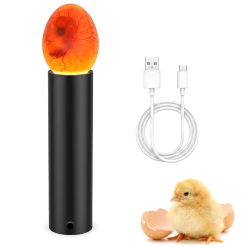 Lampe Mire œuf LED Rechargeable Portable Mini légère avec Batterie intégrée et Chargeur USB pour œufs de Poule foncés caille Canard oie incubateur testeur d'œufs Outil Incubation Professionnel