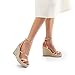 DREAM PAIRS Strappy Espadrille Platform Wedge Sandals for Women Dressy Summer, Comfortable Open Toe Sandals with Cushioned Insole and Ankle Strap Buckle,Size 8.5,Gold,SDPW2421W
