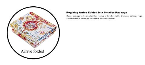 Estmy Boho Chic Medallion Distressed Small Area Rugs - 3X5 Oriental Vintage Bohemian Kitchen Rug Ultra Thin Flatweave Entryway Rug Front Doormat Non-Slip Washable Floral Throw Rugs Carpet For Bathroom #TOP5