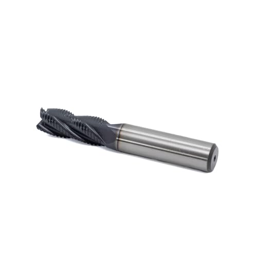 Image of Roughing End Mill JESTUOUS HSS Square Nose 4 Flute Fine Tooth Bit 1 /2 inch Shank Dia.1-1 /4 inch Flute Length for Milling Metal Steels,1 Piece