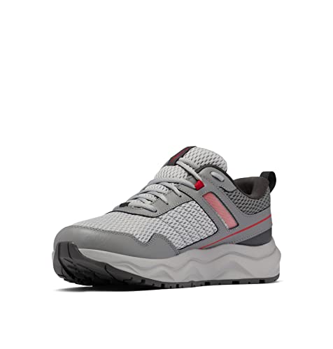Columbia Columbia Men's Plateau Waterproof Hiking Shoe, Steam/Mountain Red, 15 Wide