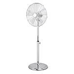 Status 16 Inch Chrome Pedestal Fan with 3 Speed Settings, Oscillating Adjustable Height and Tilt Cooling Fan for Home and Office, Chrome (S16CSTANDFAN1PKB1)