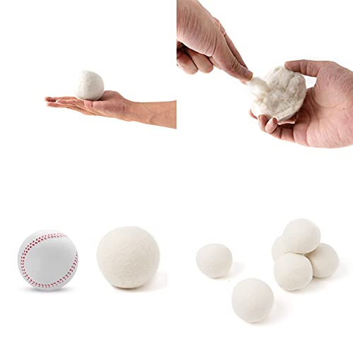 Wool Dryer Balls,Natural Fabric Softener 100% Organic Premium Xl New Zealand Wool,Reusable,Reduces Clothing Wrinkles And Baby Safe, Saving Energy & Time (4 Count (Pack Of 1)) #TOP4