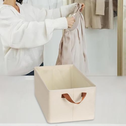 Panier de rangement haut de gamme en polyester pour dressing et textile