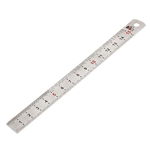 New Lon0167 Règle droite En vedette métrique pour efficacité fiable artisan du bois 15 cm Argenté(id:531 e5 d1 4a3)