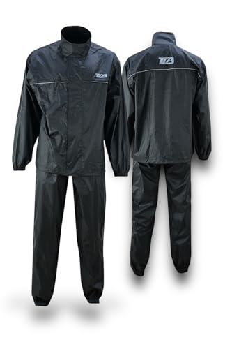 Tla Rain Traje Moto Impermeable A Prueba De Lluvia Chubasquero Moto Anti-Agua Totalmente Reflectante Mono Impermeable Unisex De 2 Piezas Para Motos, Scooters, Quads Y Bicicletas Tla Rain Traje Moto Impermeable A Prueba De Lluvia Chubasquero Moto Anti-Agua Totalmente Reflectante Mono Impermeable Unisex De 2 Piezas Para Motos, Scooters, Quads Y Bicicletas