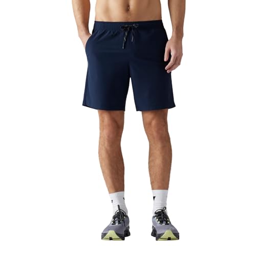 Rhone 7" Pursuit Short - Mens Unlined Workout Short, Lightweight, All-Way Stretch Gym Short with Secure Zipper Pocket (True Navy, Small)