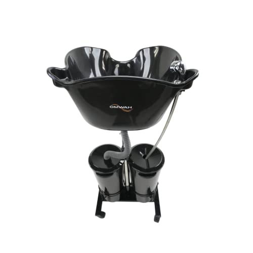Omwah Portable Abs Shampoo Unit With Electric Pump With 2 Bucket And Drain Hoses Adjustable Height Barber And Salon Upc Certified #TOP7