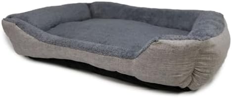 Cama Ortopédica para Pets Cinza Lavável Confortável Antiestresse ...
