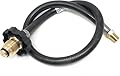 12" RUBBER HOSE PIGTAIL MALE POL TO 1/4" MALE INVERTED FLARE PROPANE LPG RV Propane Hose Kit Use with Cam-co's 4-port Propane Tee, for RV Trailer, Propane Turkey Fryer, Gas Grill, Propane