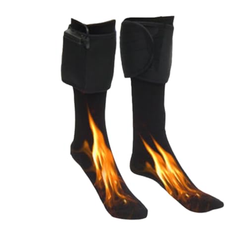 Calcetines calefactores para hombre, calcetines de calor | Calcetines largos calefactados por pilas para invierno frío - Calcetines calefactores de punto, calentadores de pies portátiles para caza al