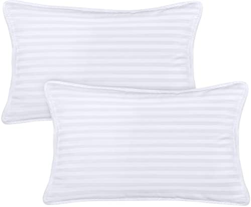 Utopia Bedding Youth Pillow (White, 2 Pack), 16x22 Kids Pillow for Sleeping, Soft and Breathable Cotton Blend Shell, Polyester Filling, Perfect for Kids Bed and Travel