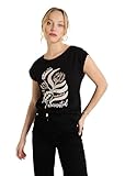  Grain de Malice - T-Shirt col Rond Femme - Noir - Taille S