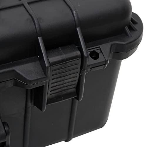 vidaXL Maletín de Vuelo, Estuche con Asa Ruedas, Maleta de Seguridad para Viaje, Maletín de Protección con Espuma, PP Negro 63x50x23 cm - imagen 4