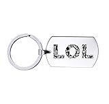 Design unique Porte-clés en acier inoxydable - LOL, silverl