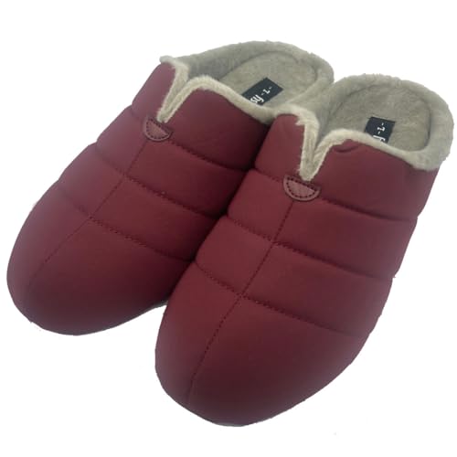 スリッパ 冬 レディース パンジー ルームシューズ 防寒 かわいい Pansy 冬スリッパ 女性 室内履き ボア あたたかい 暖かい 部屋履き 冬用 軽い 軽量 婦人(ワイン S【22.0-22.5】)