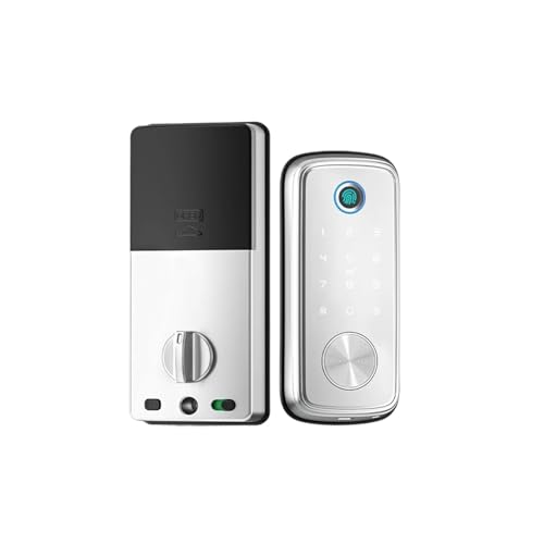 VEKELETE Tuya Zigbee Smart Deadbolt Locks For Front Door Tuya App Biometric Fingerprint Keyless Entry Keypad Door Lock(T1 pro zigbees)