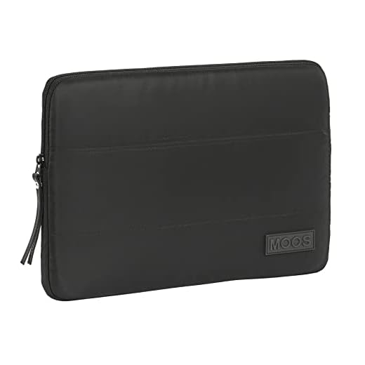MOOS SAFTA-Funda para Portatil 14' Capsula Acolchado Negro 34X25X2Cm, Color mulicolor (642286935), Unisex niños